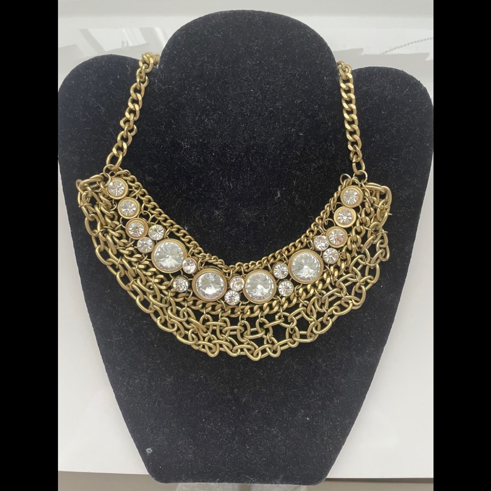 Gold plated statement necklace